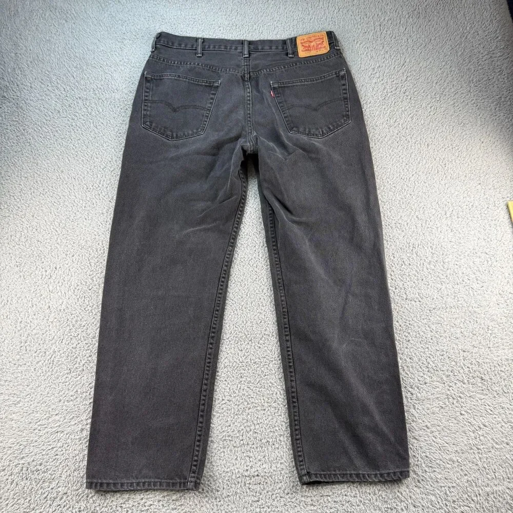 Levi's 560 Relaxed Fit Straight Jeans Mens 36x31 (Tag 38x32) Black 100% Cotton